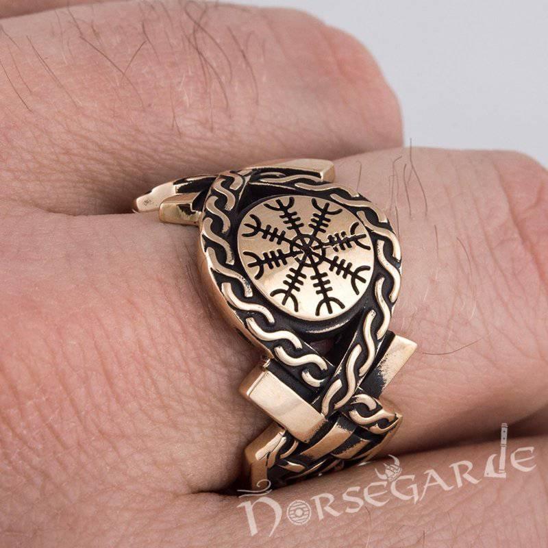 Handcrafted Knot Ornament Helm of Awe Band - Bronze - Norsegarde