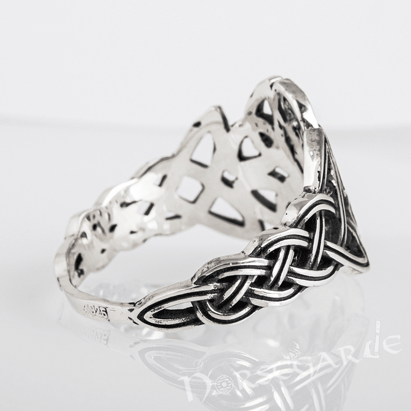 Handcrafted Large Celtic Knot Ring - Sterling Silver - Norsegarde