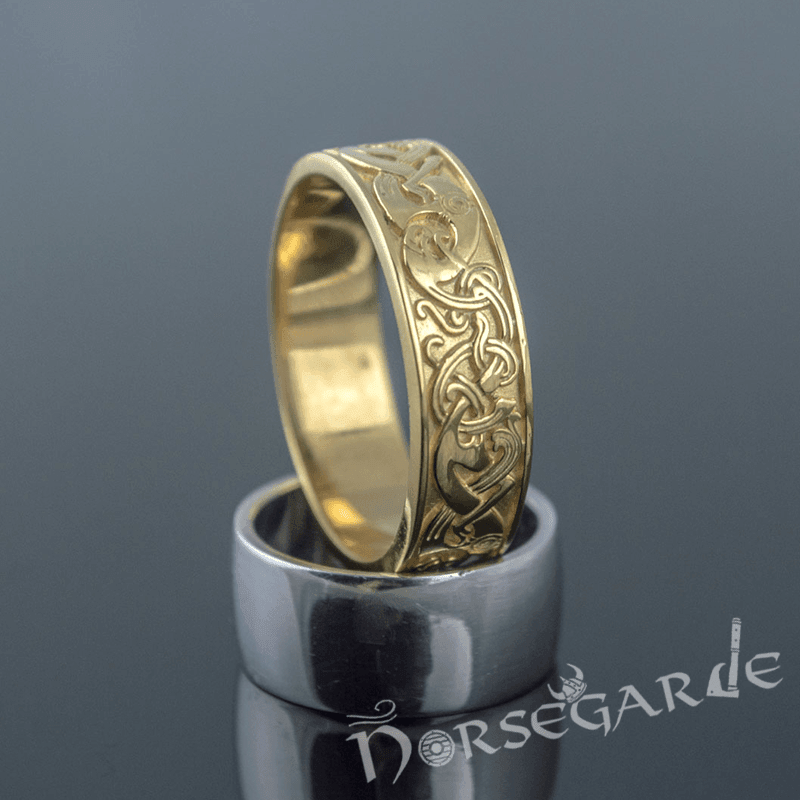 Handcrafted Late Urnes Ornamental Band - Gold - Norsegarde
