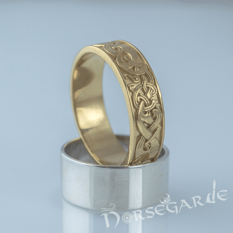 Handcrafted Late Urnes Ornamental Band - Gold - Norsegarde