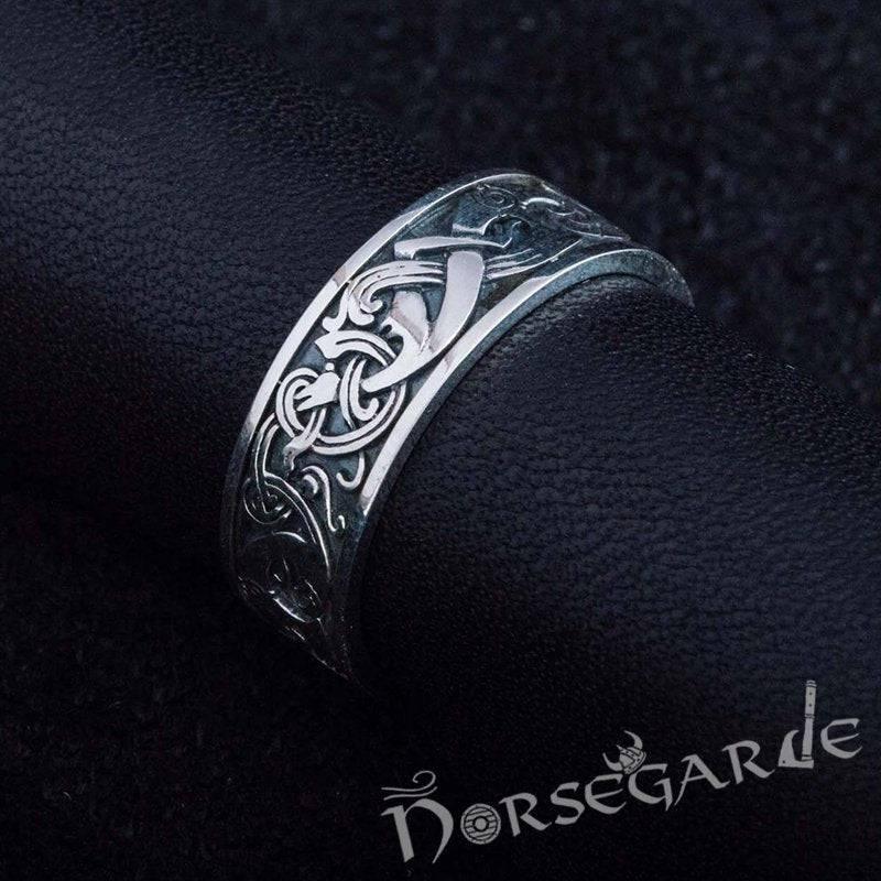 Handcrafted Late Urnes Ornamental Band - Sterling Silver - Norsegarde