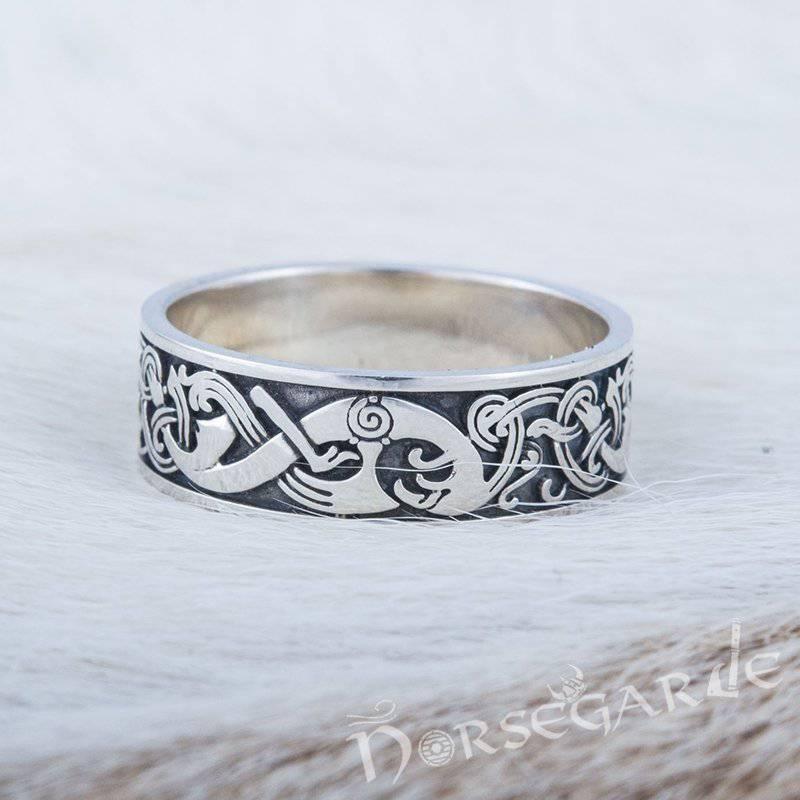 Handcrafted Late Urnes Ornamental Band - Sterling Silver - Norsegarde