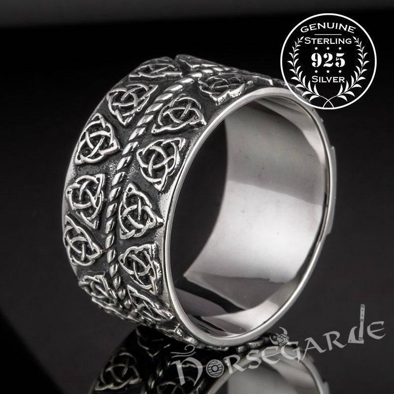 Handcrafted Luck Knots Band - Sterling Silver - Norsegarde