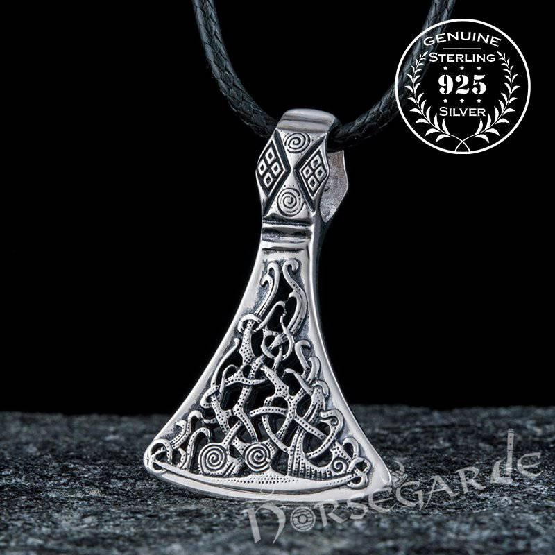 Handcrafted Mammen Ornament Axe Pendant - Sterling Silver - Norsegarde