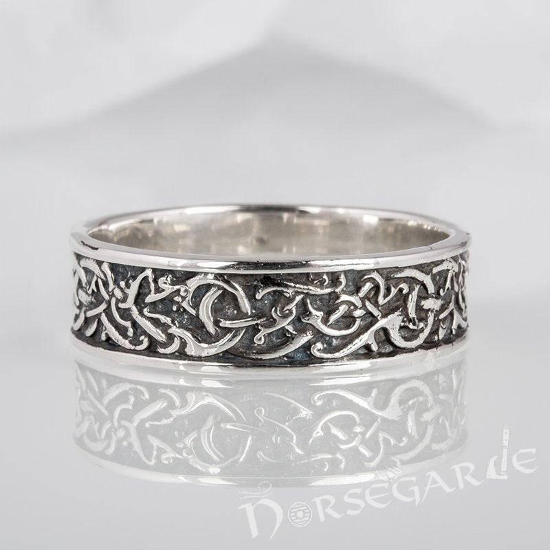 Handcrafted Mammen Ornamental Band - Sterling Silver - Norsegarde
