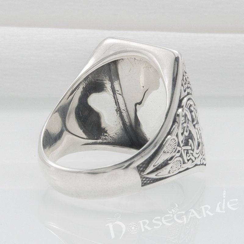 Handcrafted Mjölnir Signet Ring - Sterling Silver - Norsegarde