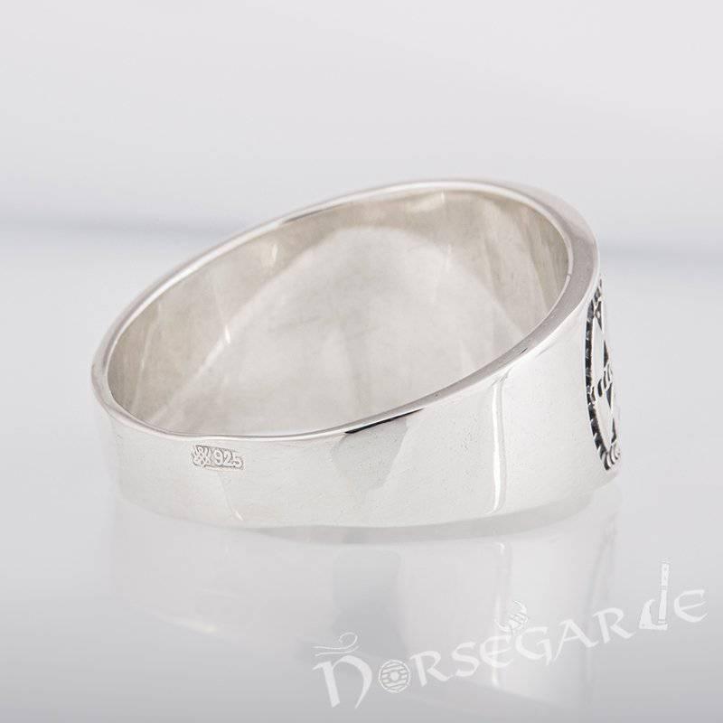 Handcrafted Norse Money Pattern Ring - Sterling Silver - Norsegarde