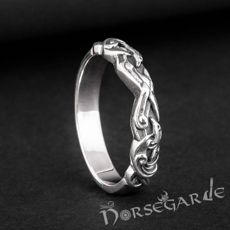 Handcrafted Norse Ornamental Light Band - Sterling Silver - Norsegarde