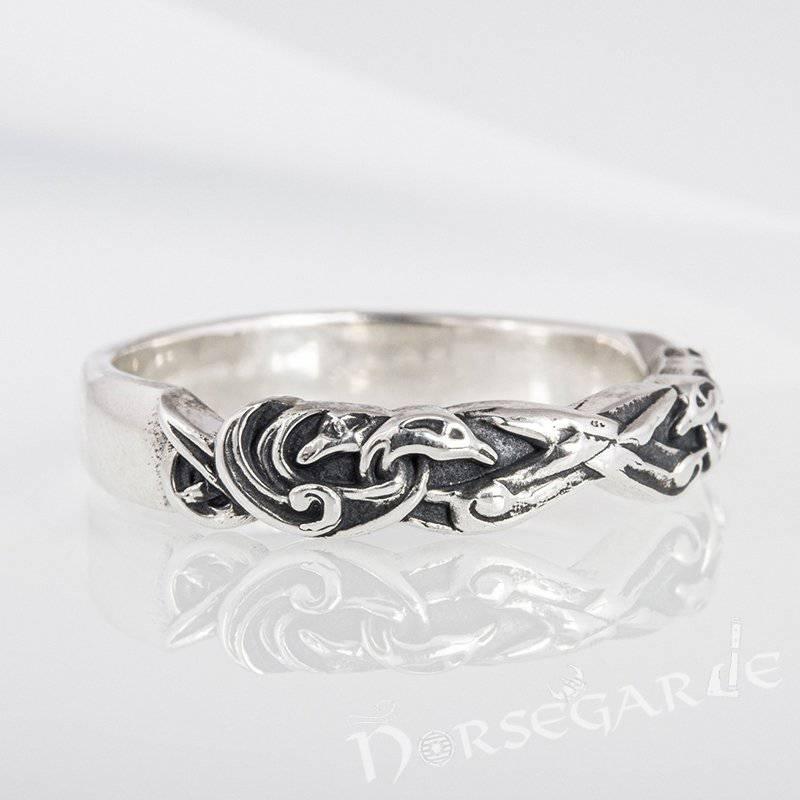 Handcrafted Norse Ornamental Light Band - Sterling Silver - Norsegarde