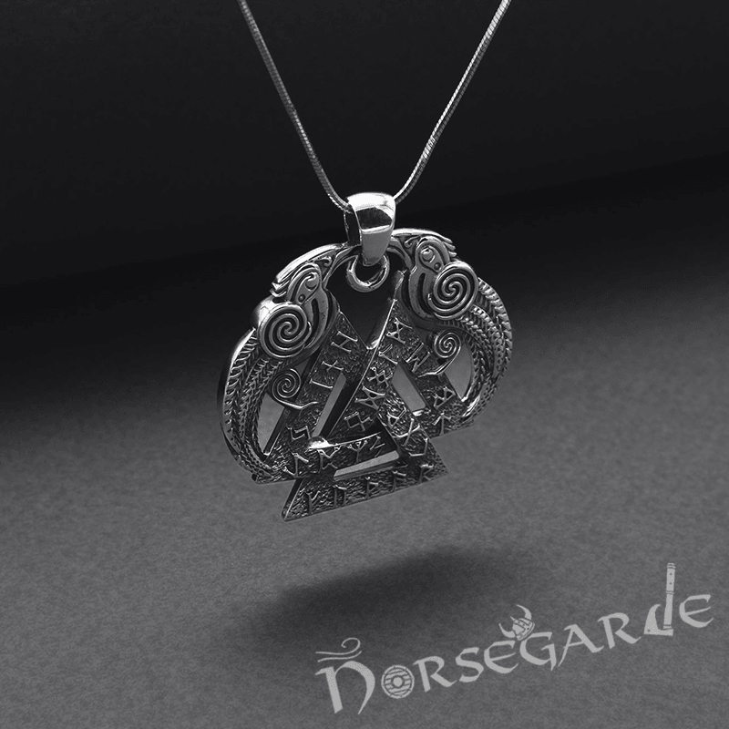 Handcrafted Odin's Wisdom Pendant - Sterling Silver - Norsegarde
