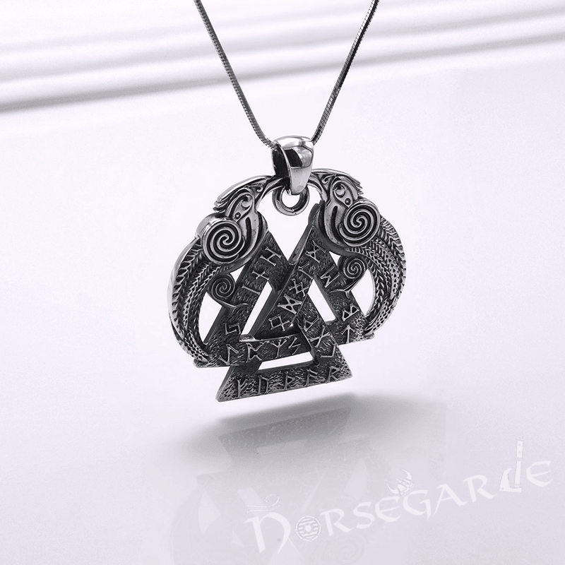 Handcrafted Odin's Wisdom Pendant - Sterling Silver - Norsegarde