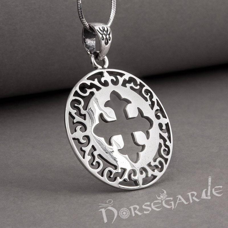 Handcrafted Ornamental Celtic Cross Pendant - Sterling Silver - Norsegarde