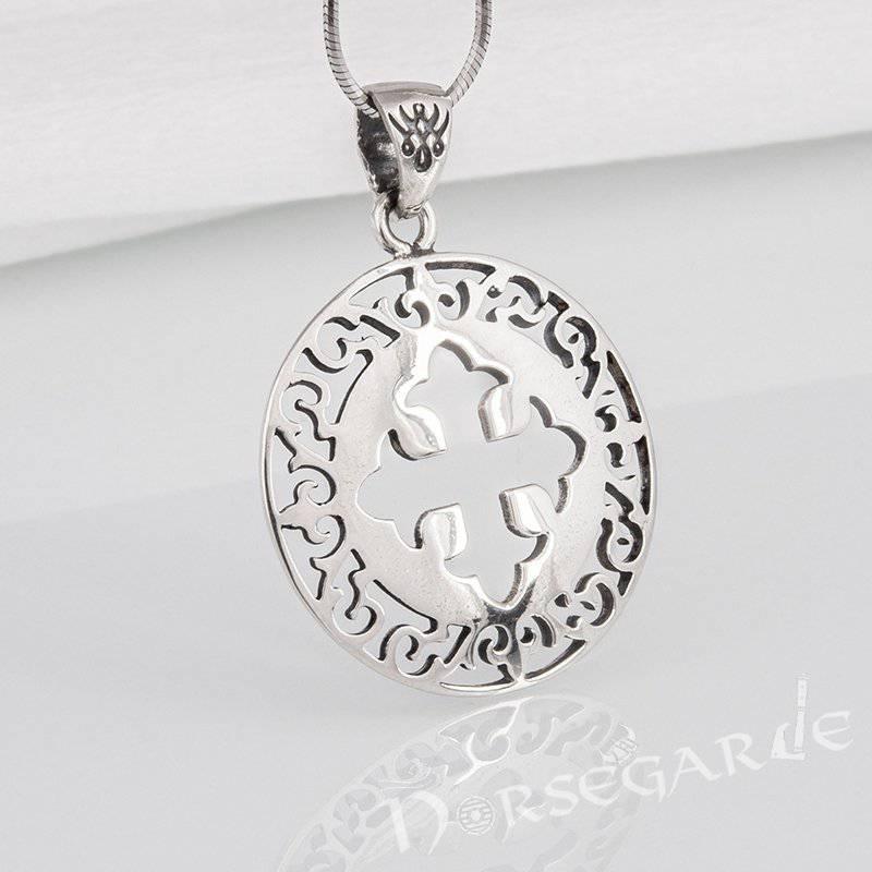 Handcrafted Ornamental Celtic Cross Pendant - Sterling Silver - Norsegarde