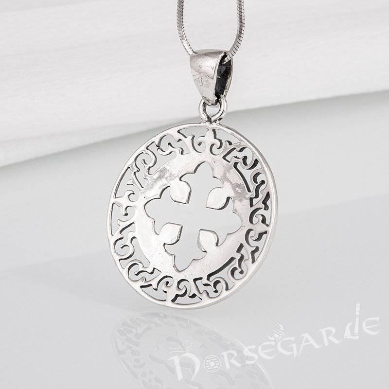 Handcrafted Ornamental Celtic Cross Pendant - Sterling Silver - Norsegarde