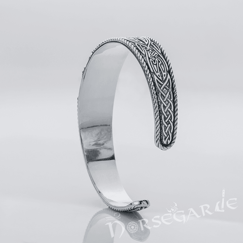 Handcrafted Ornamental Helm of Awe Arm Ring - Sterling Silver - Norsegarde