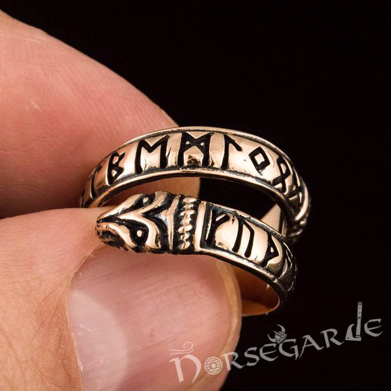 Handcrafted Ouroboros Runic Band - Bronze - Norsegarde
