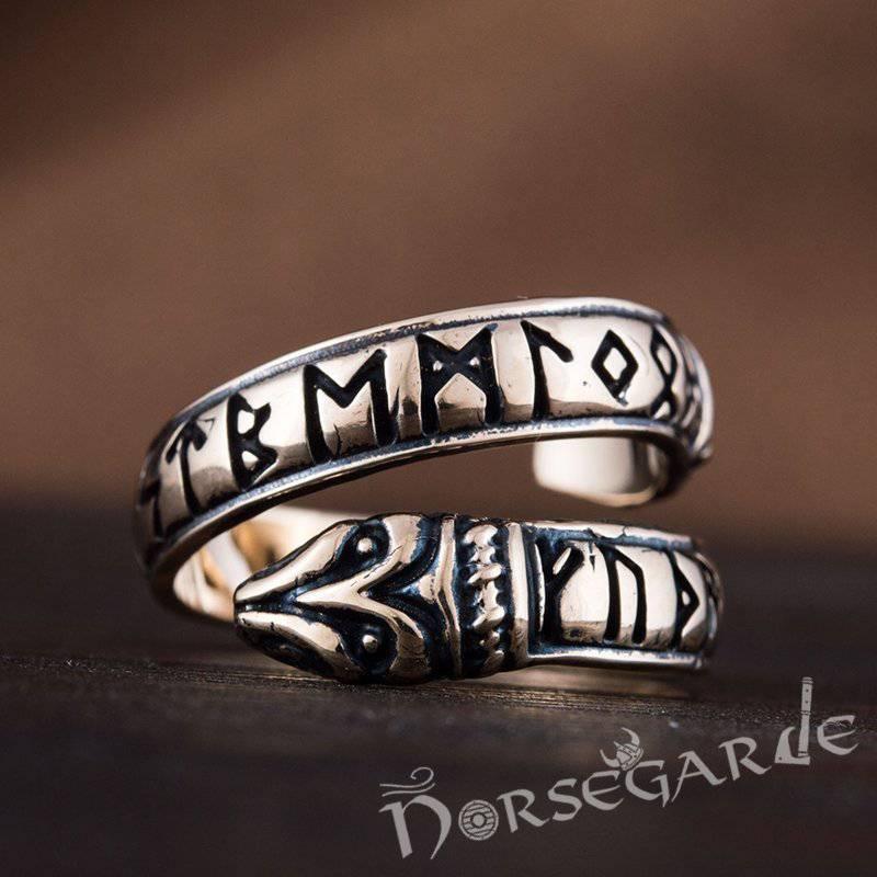 Handcrafted Ouroboros Runic Band - Bronze - Norsegarde