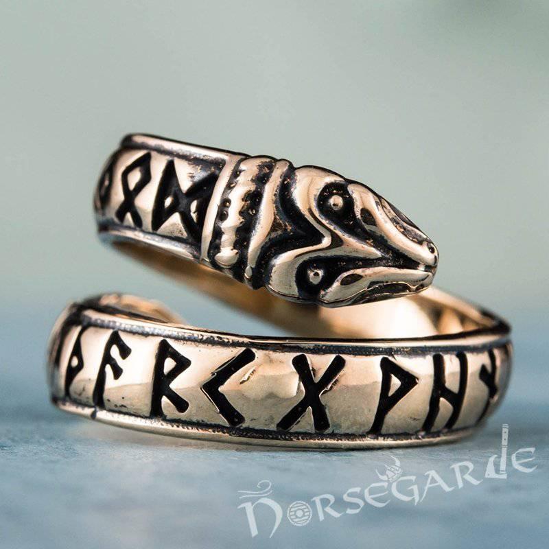Handcrafted Ouroboros Runic Band - Bronze - Norsegarde