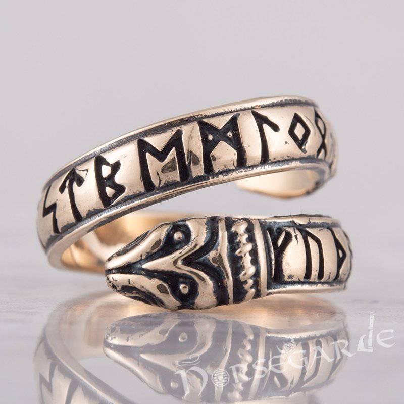Handcrafted Ouroboros Runic Band - Bronze - Norsegarde