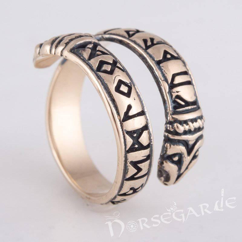 Handcrafted Ouroboros Runic Band - Bronze - Norsegarde