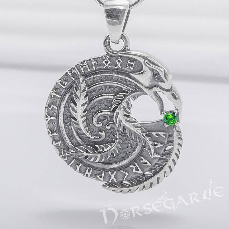 Handcrafted Raven's Wisdom Pendant - Sterling Silver - Norsegarde