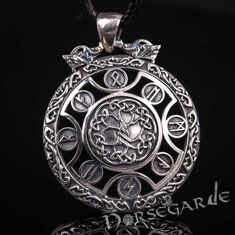 Handcrafted Rune Yggdrasil Amulet - Sterling Silver - Norsegarde