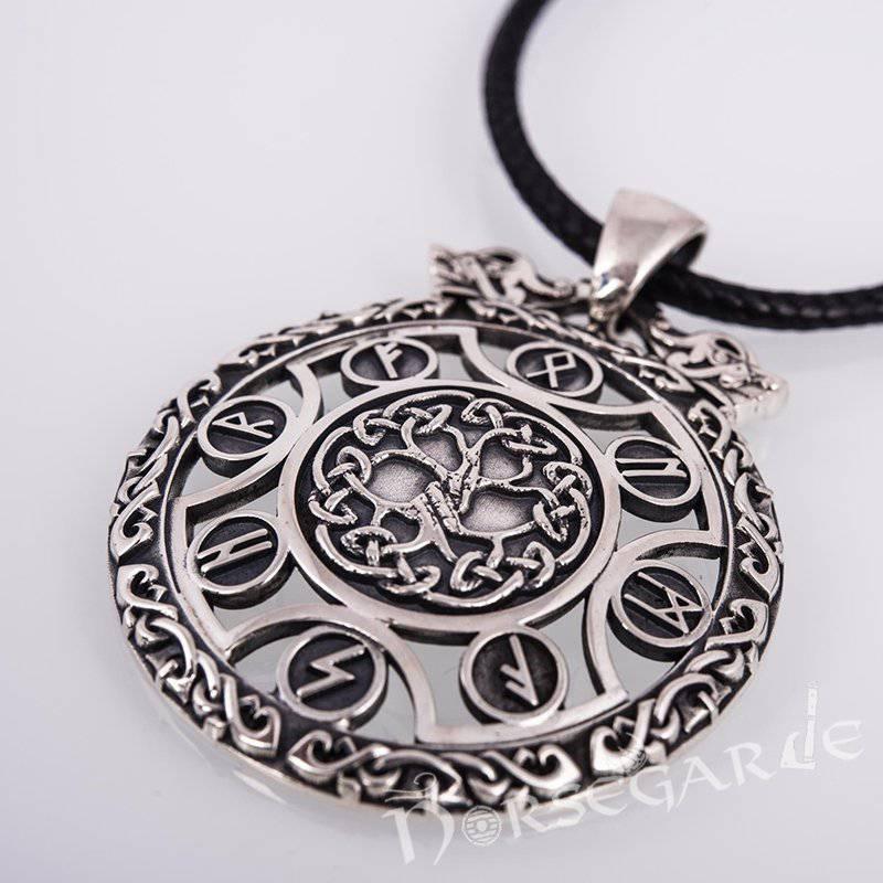 Handcrafted Rune Yggdrasil Amulet - Sterling Silver - Norsegarde