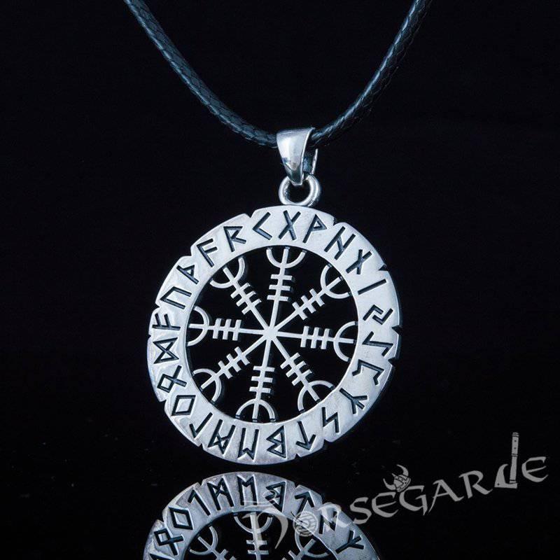 Handcrafted Runic Helm of Awe Amulet - Sterling Silver - Norsegarde