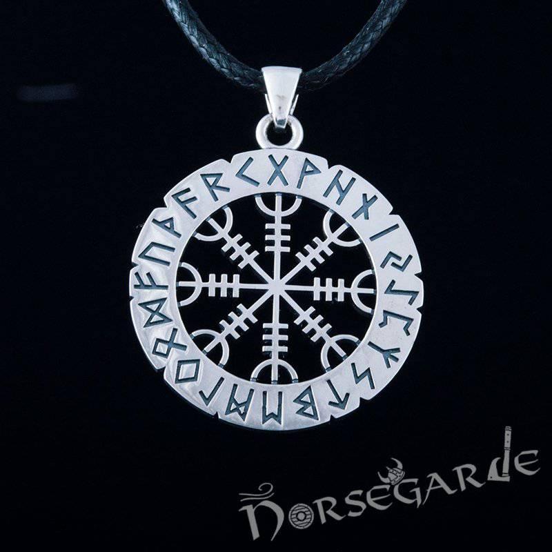 Handcrafted Runic Helm of Awe Amulet - Sterling Silver - Norsegarde