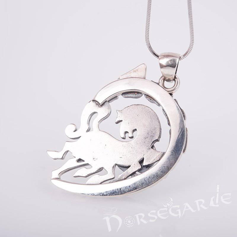 Handcrafted Runic Sleipnir Pendant - Sterling Silver - Norsegarde