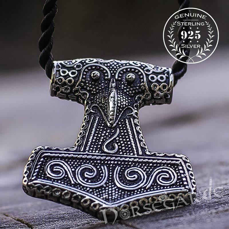 Handcrafted Scania Island Mjölnir Replica - Sterling Silver - Norsegarde