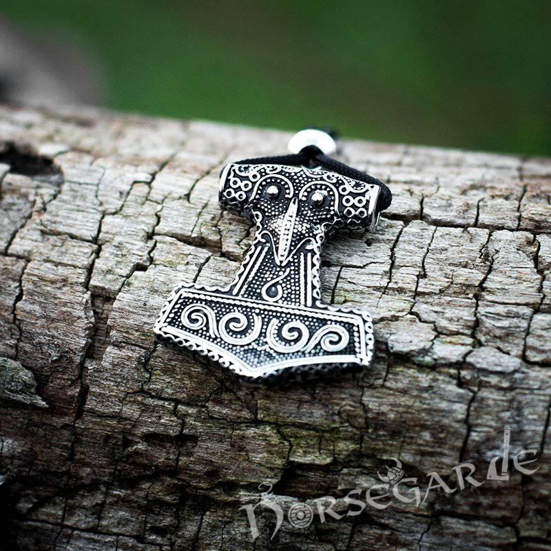 Handcrafted Scania Island Mjölnir Replica - Sterling Silver - Norsegarde