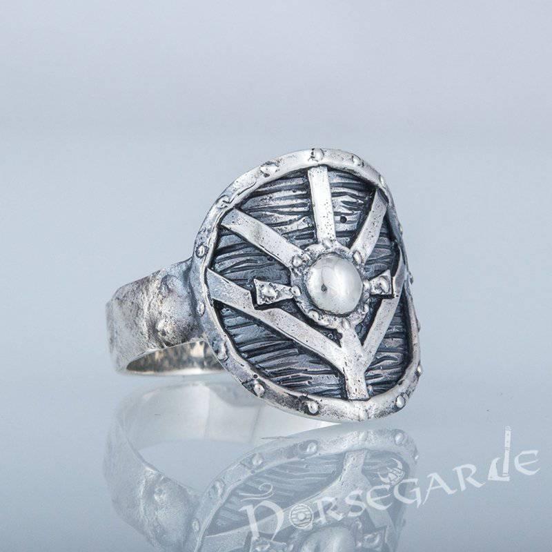 Handcrafted Shield Signet Ring - Sterling Silver - Norsegarde