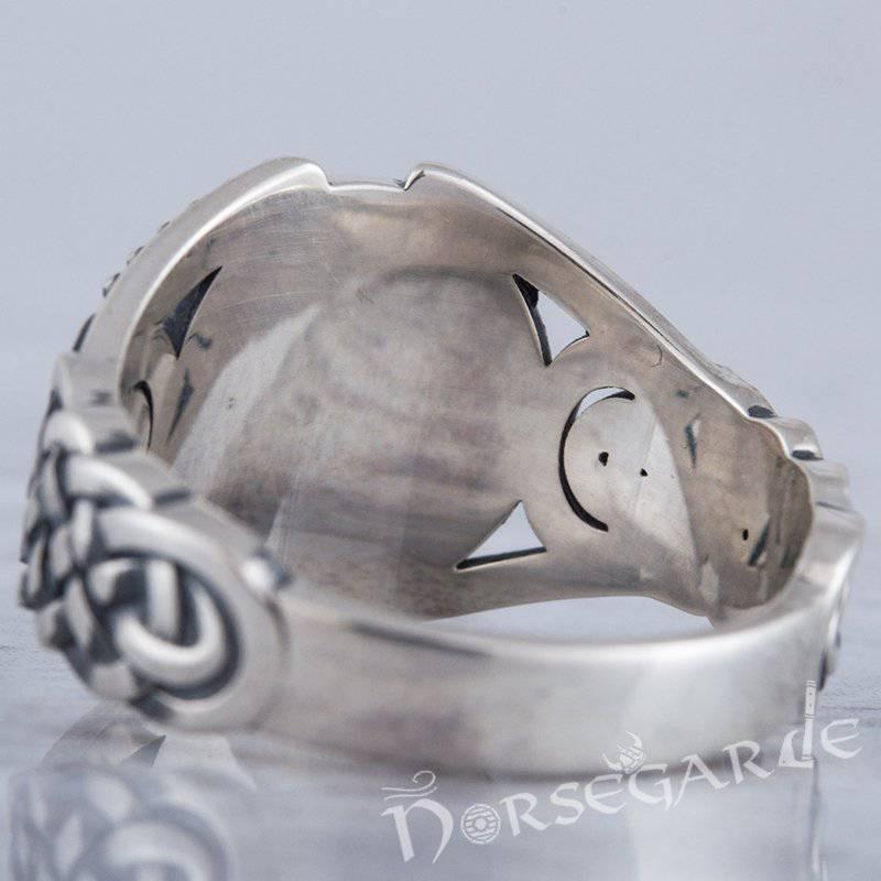 Handcrafted Sleipnir Braid Ornament Ring - Sterling Silver - Norsegarde