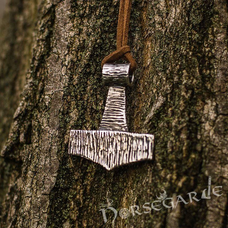 Handcrafted Traditional Style Mjölnir - Sterling Silver - Norsegarde