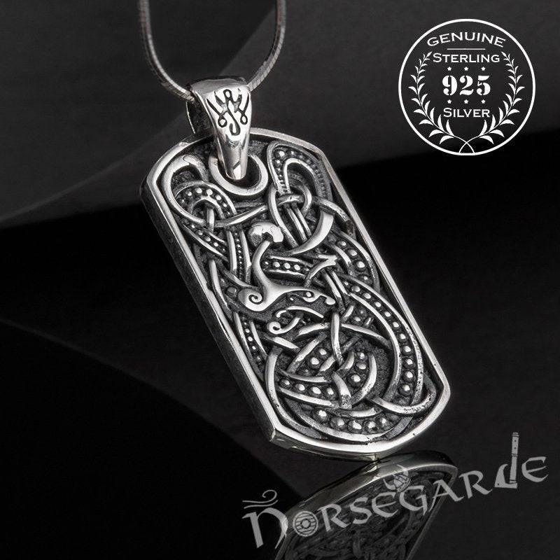 Handcrafted Urnes Ornament Pendant - Sterling Silver - Norsegarde