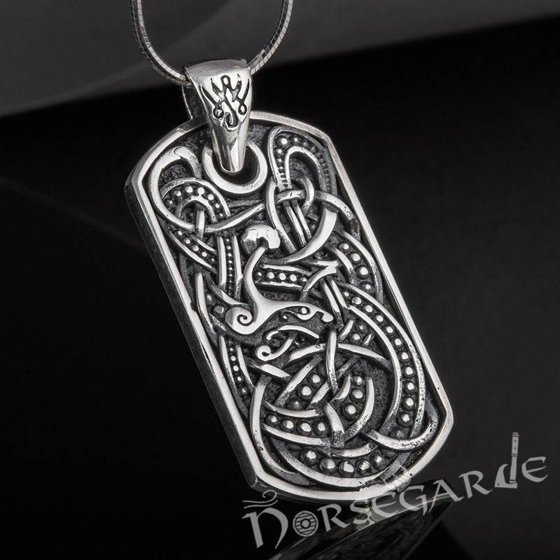 Handcrafted Urnes Ornament Pendant - Sterling Silver - Norsegarde