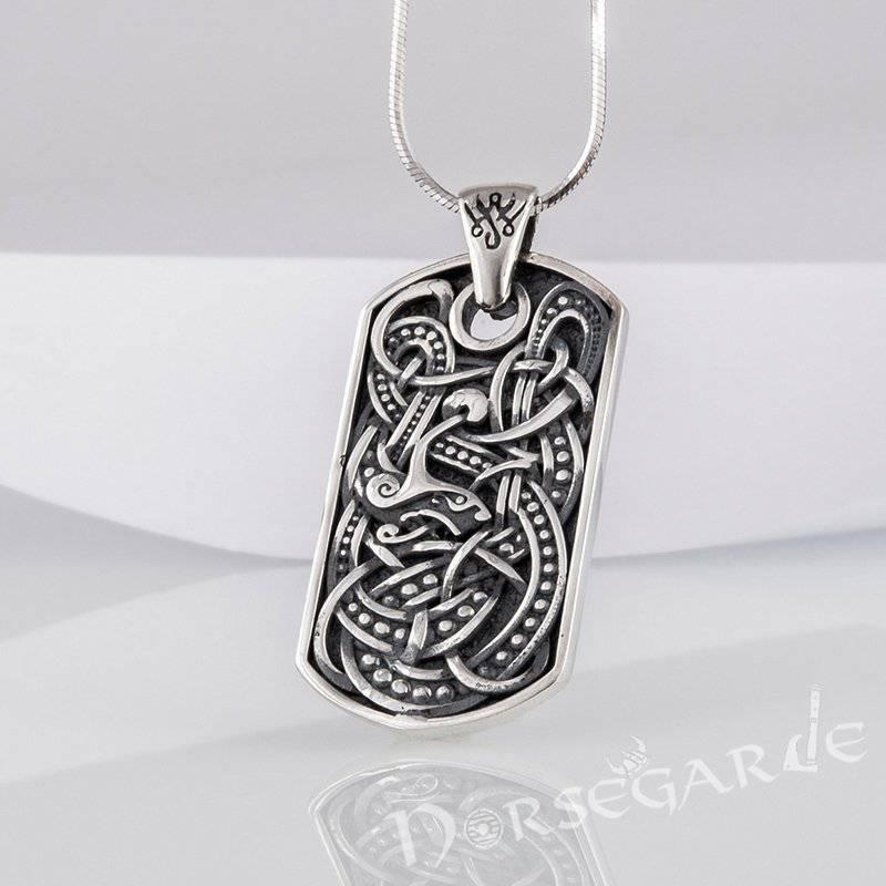 Handcrafted Urnes Ornament Pendant - Sterling Silver - Norsegarde