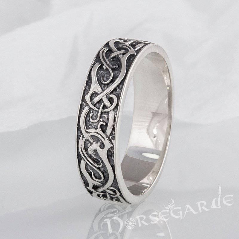 Handcrafted Urnes Ornamental Band - Sterling Silver - Norsegarde