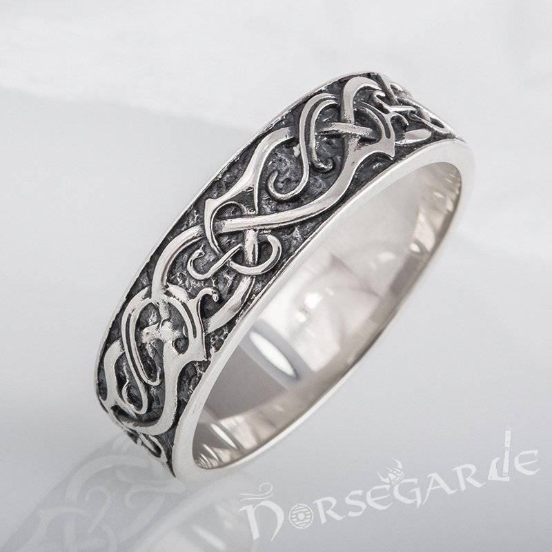 Handcrafted Urnes Ornamental Band - Sterling Silver - Norsegarde