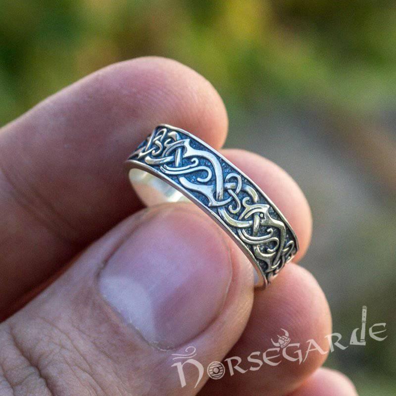 Handcrafted Urnes Ornamental Band - Sterling Silver - Norsegarde