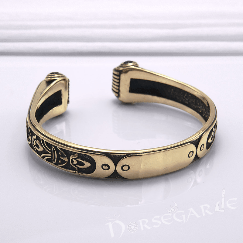 Handcrafted Valhalla Warrior Torc Bracelet - Bronze - Norsegarde