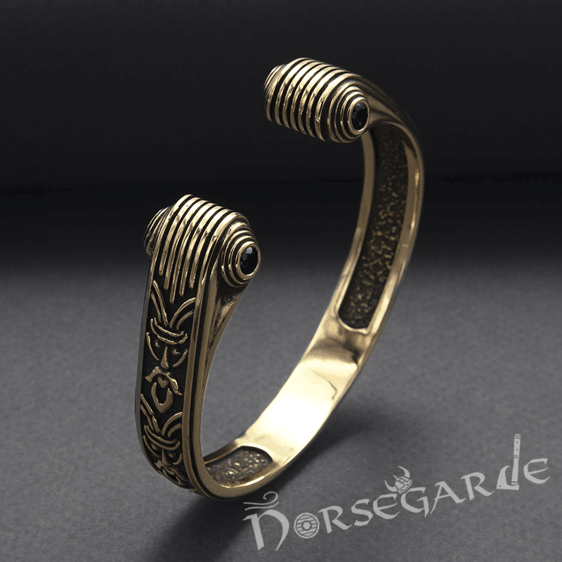 Handcrafted Valhalla Warrior Torc Bracelet - Bronze - Norsegarde