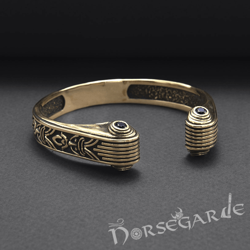 Handcrafted Valhalla Warrior Torc Bracelet - Bronze - Norsegarde