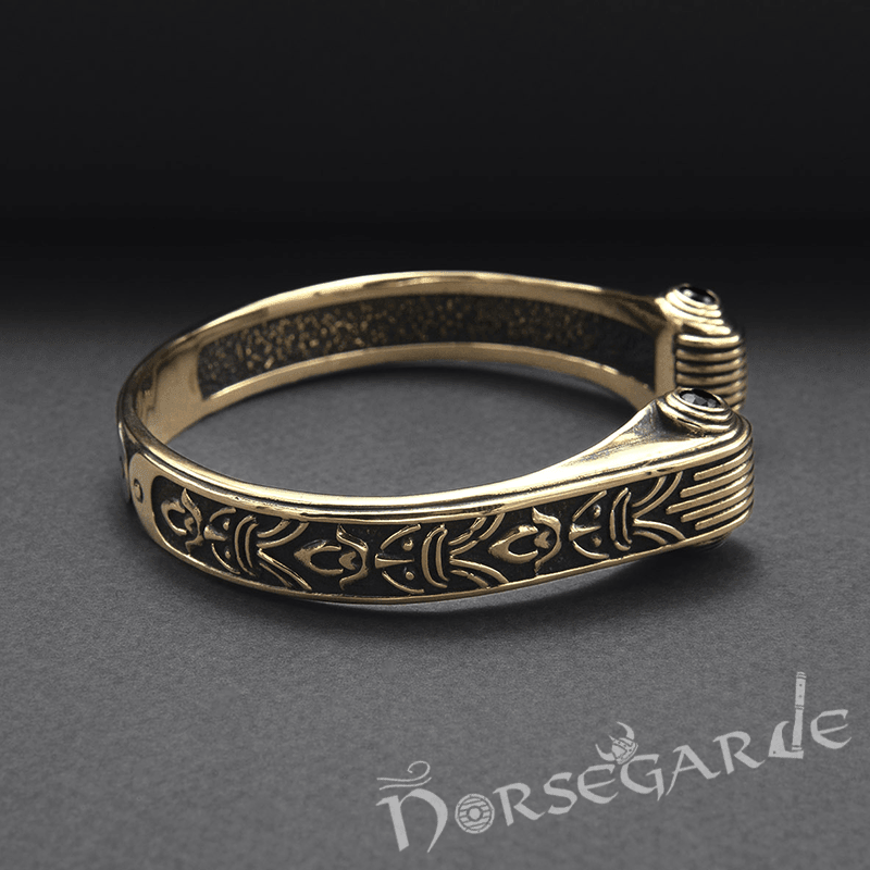 Handcrafted Valhalla Warrior Torc Bracelet - Bronze - Norsegarde