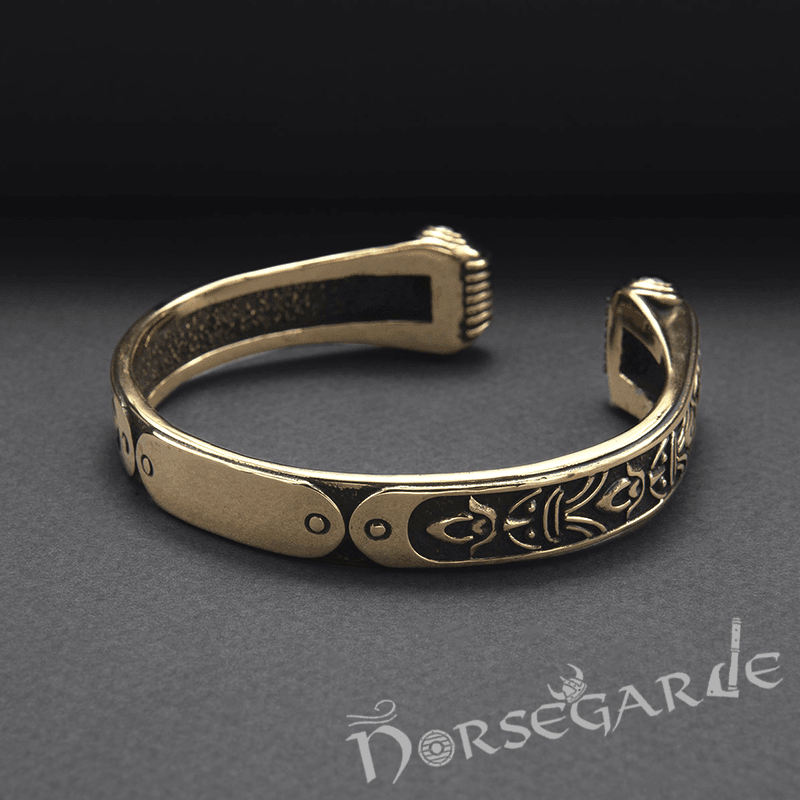 Handcrafted Valhalla Warrior Torc Bracelet - Bronze - Norsegarde