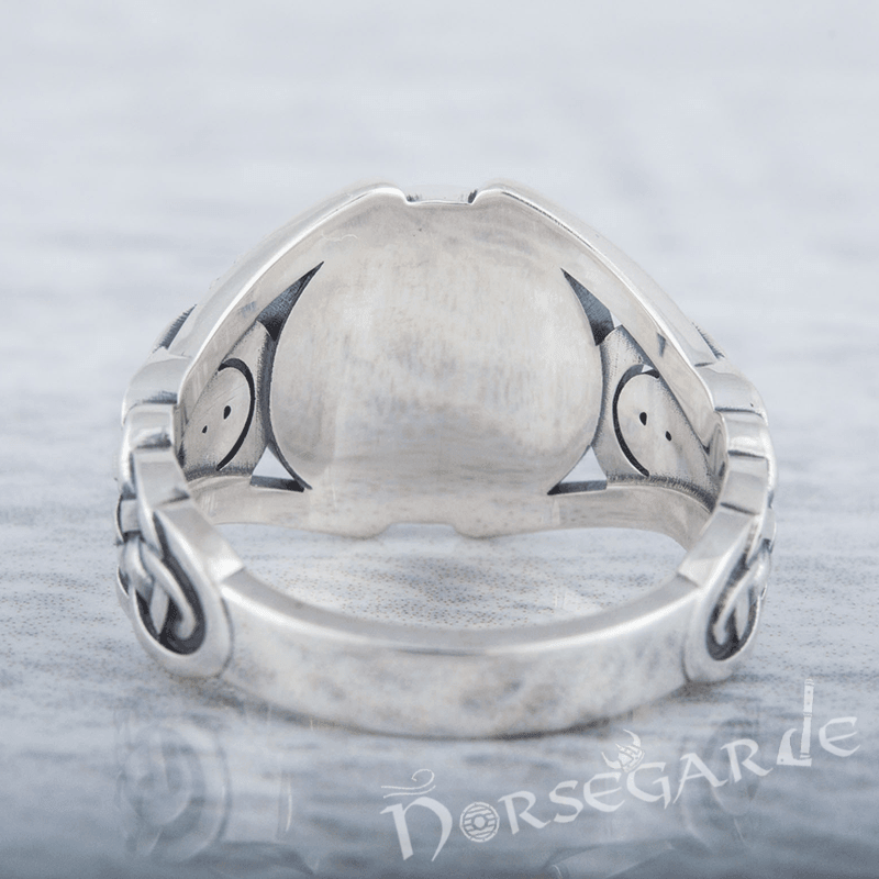 Handcrafted Vegvisir Braid Ornament Ring - Sterling Silver - Norsegarde