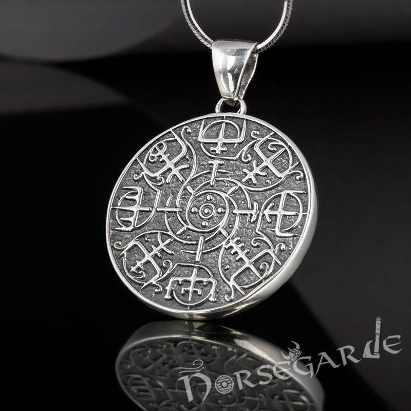 Handcrafted Vegvisir Rune Amulet - Custom Order for Verena - Norsegarde