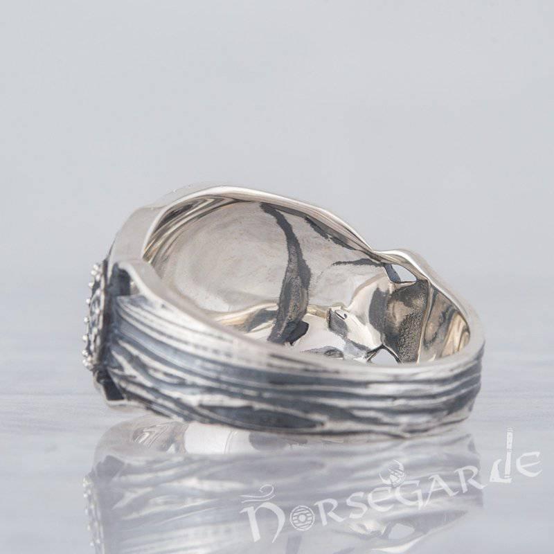Handcrafted Yggdrasil Druid Signet Ring - Sterling Silver - Norsegarde