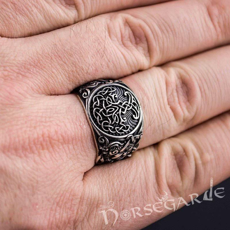 Handcrafted Yggdrasil Mammen Style Ring - Sterling Silver - Norsegarde